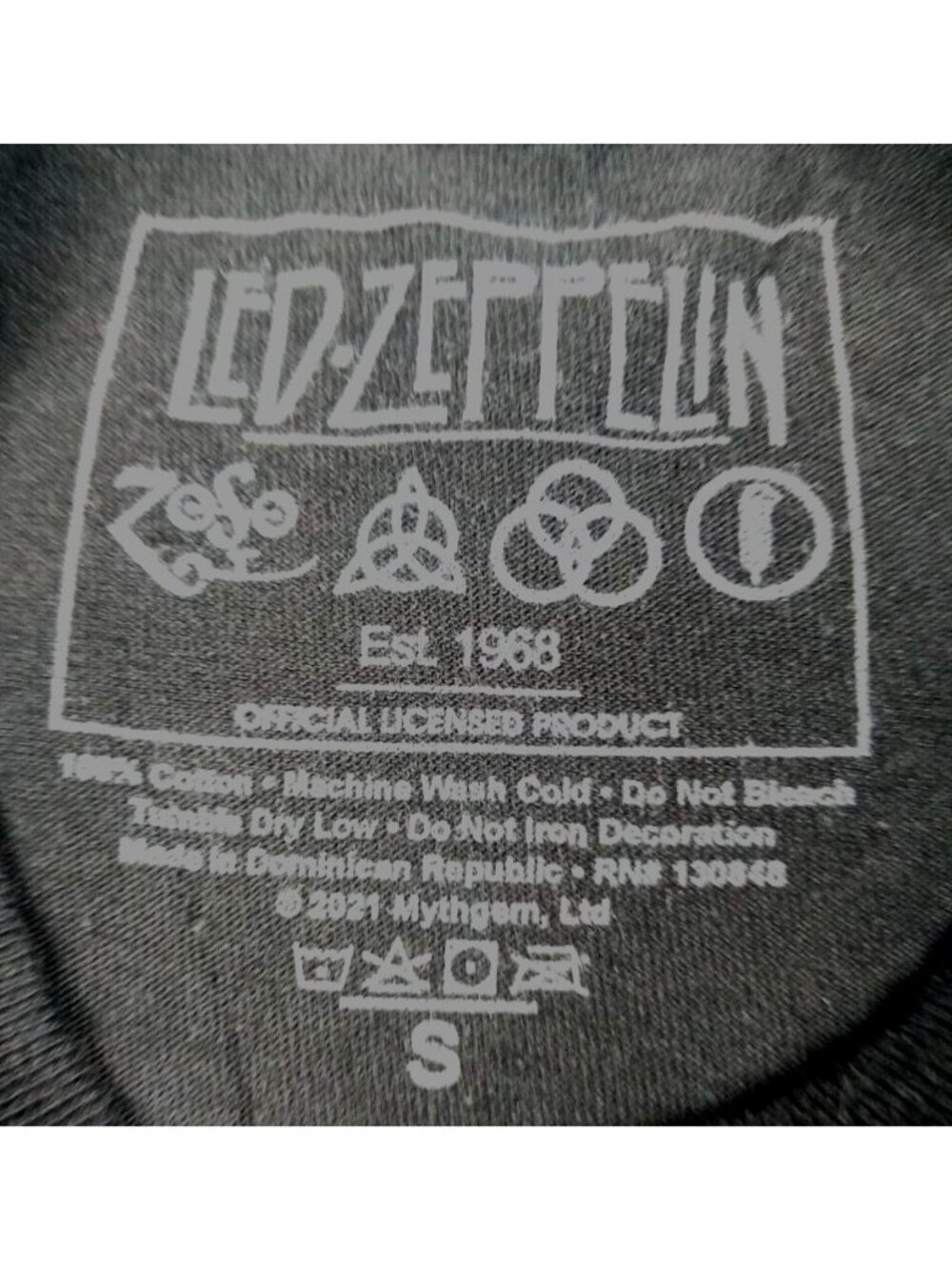 Led Zeppelin Angel Graphic TShirt Unisex SMALL Black Unisex 100% Cotton Tee NEW - Picture 8 of 10